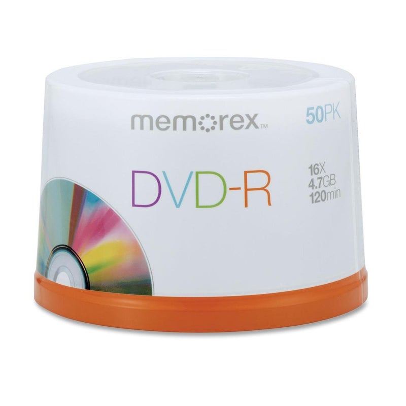 Memorex 32020015452 4.7Gb/16x DVD-R 50-Pack Spindle
